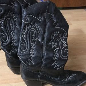 Leather western boots